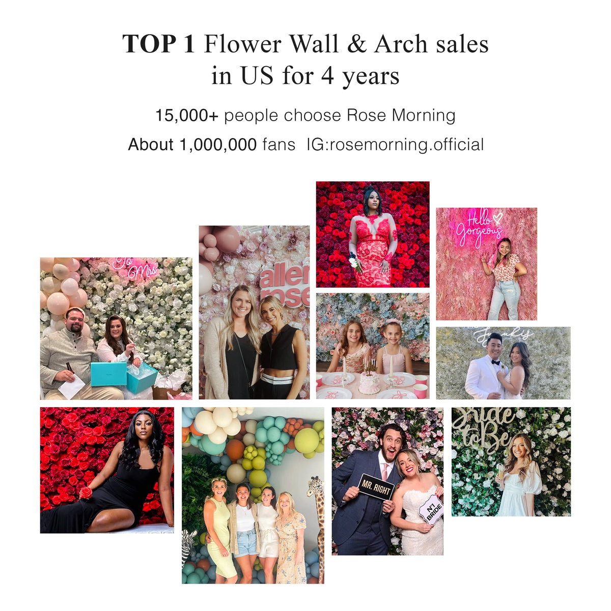 Davilsira: 5D Fabric Artificial rolling up curtain flower wall Free Shipping