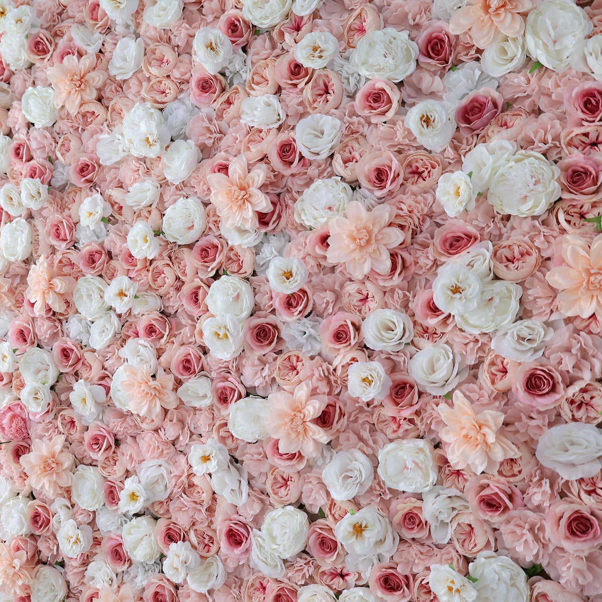 ValarFlowers Blush Pink & Soft White Floral Extravaganza Wall: A Dreamy. Romantic Masterpiece for Enchanting Celebrations-VF-553