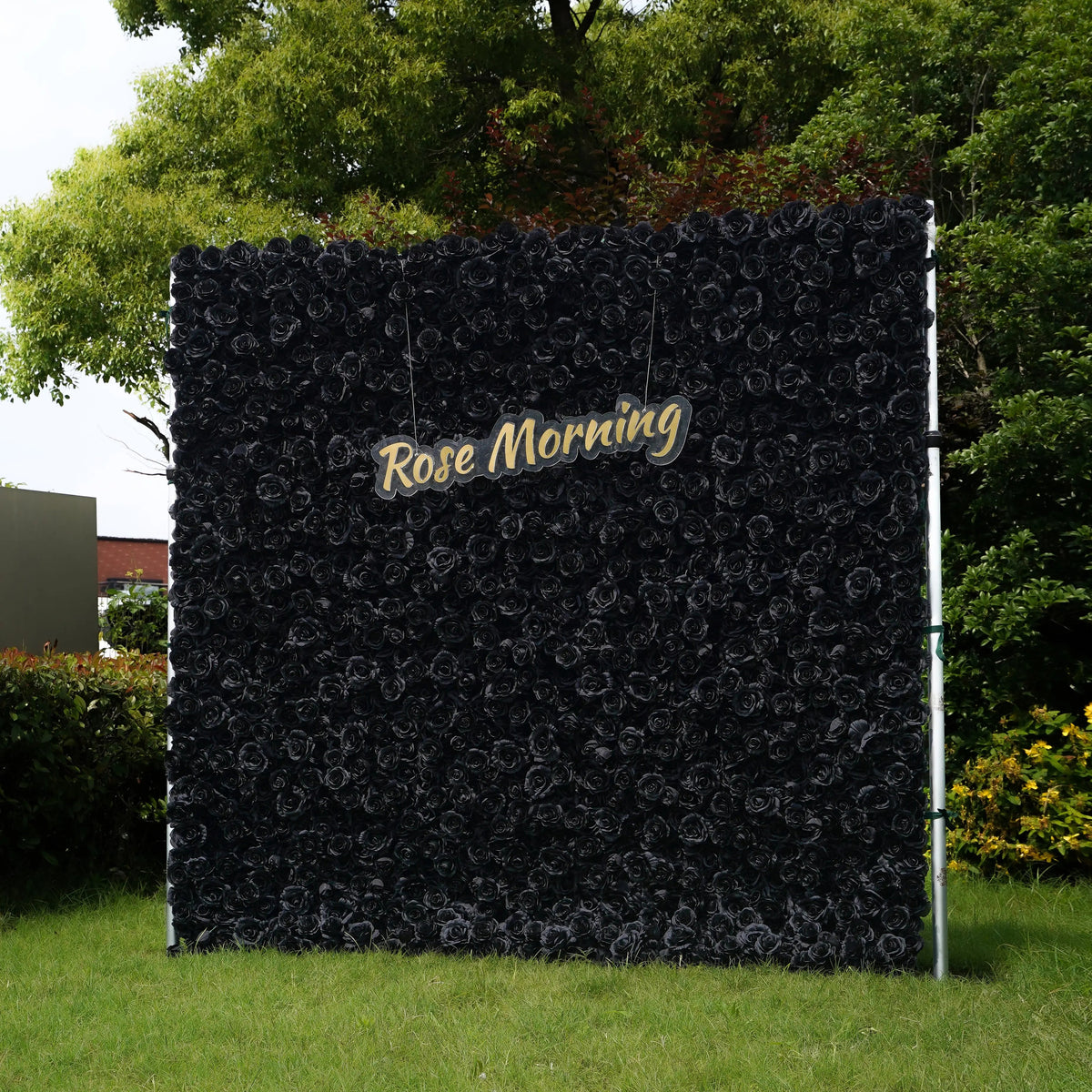 Black：4D Fabric Artificial rolling up curtain flower wall Free Shipping