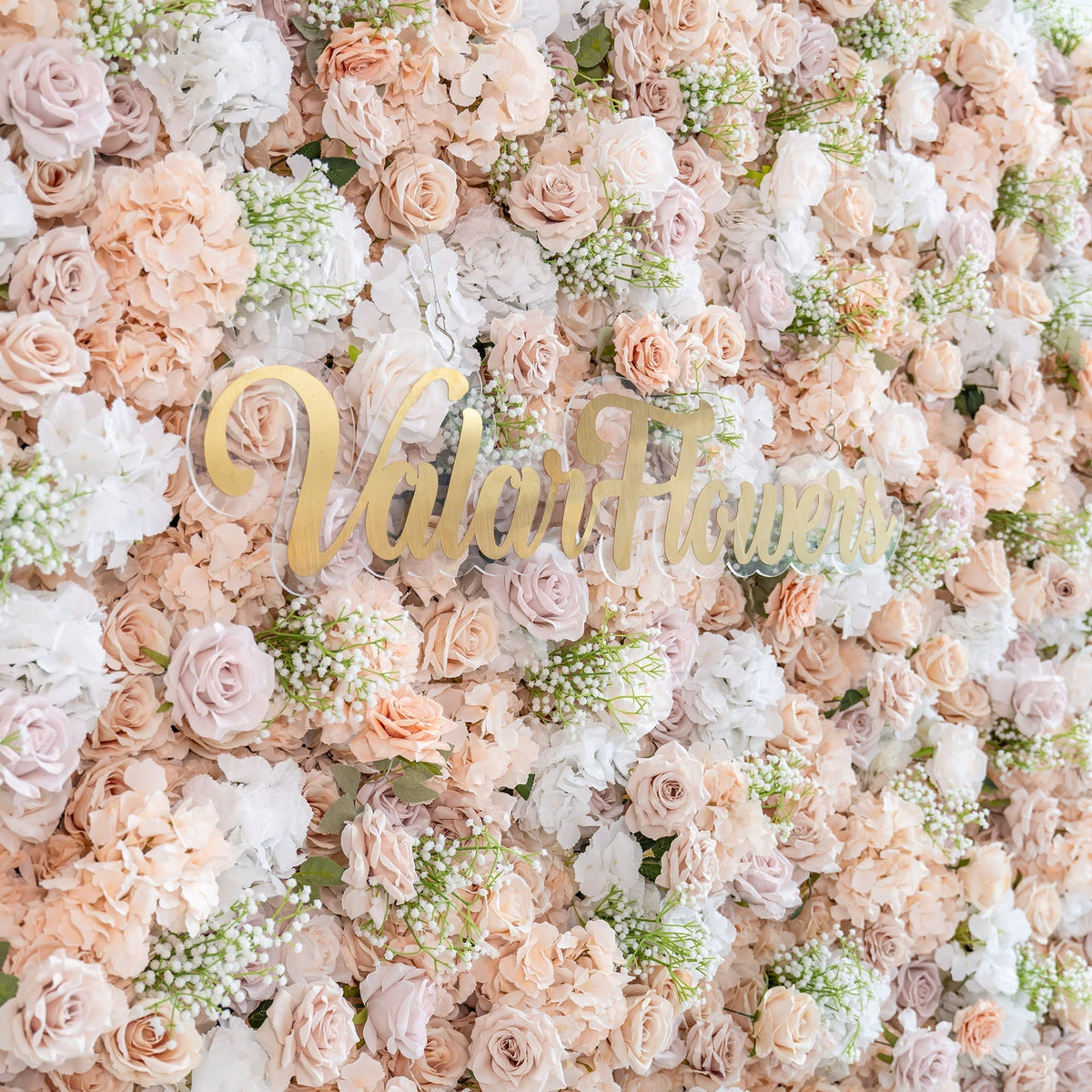 Luxurious Floral Backdrop - Elegant White. Blush. and Nude Artificial Flower Wall for Weddings. Events. and Special Occasions-VF-374-1