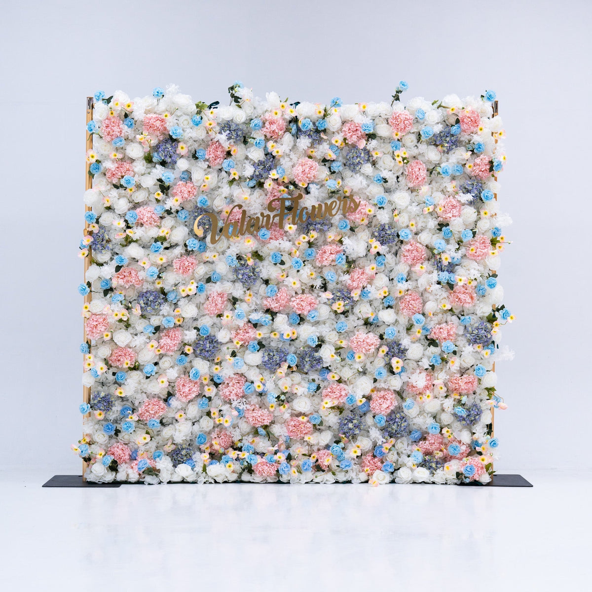 ValarFlowers Pastel Blue. Pink and White Floral Backdrop: A Dreamy Elegance for Weddings and Special Occasions And Proposals and Outdoor Events and Photography - VF - 826
