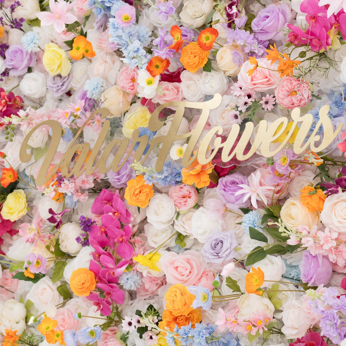 Vibrant Multicolor Artificial Flower Backdrop: Lush Mixed Blooms for Weddings & Events - Ideal for Every Celebration -VF-811-3