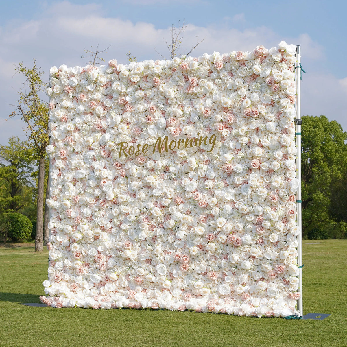 Mischa：5D Fabric Artificial rolling up curtain flower wall Free Shipping