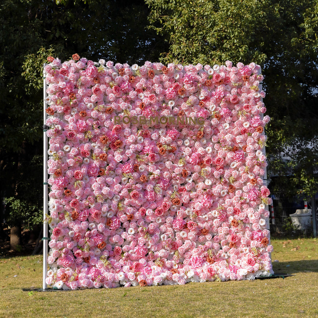 Gabrielle 5D 2023 New Fabric Artificial rolling up curtain flower wall Rose Morning