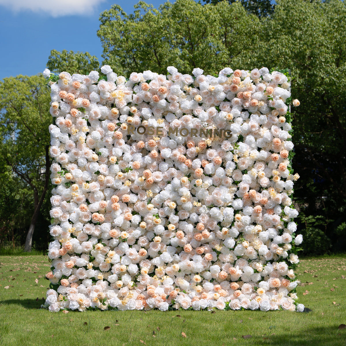 Marissa：3D Fabric Artificial rolling up curtain flower wall Free Shipping