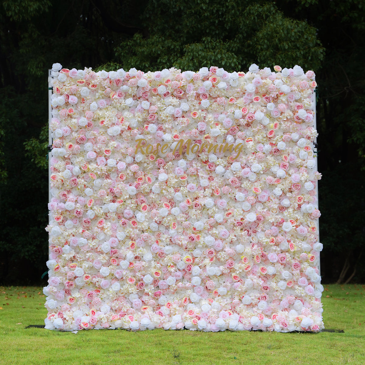 Rose Morning¡°The flower walls are made of artificial flowers in various colors, layered at different levels to create a lush, elegant and natural look. The exclusive zipper design and roll-up design make it easy to install and remove.¡±
