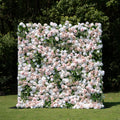 Milo：3D Fabric Artificial rolling up curtain flower wall Free Shipping