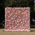 Sonia：2D Fabric Artificial rolling up curtain flower wall Rose Morning