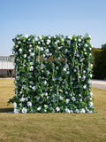 Spring：3D Fabric Artificial rolling up curtain flower wall Free Shipping