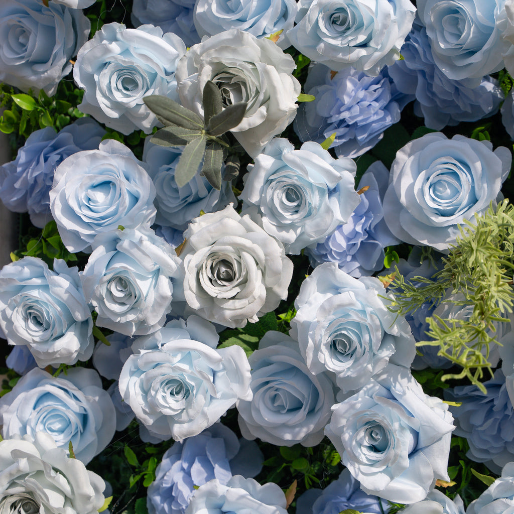 Vesper: 3D Blue & Dusty Rose Wall | Premium Roll-Up Fabric Backdrop for Events Free Shipping