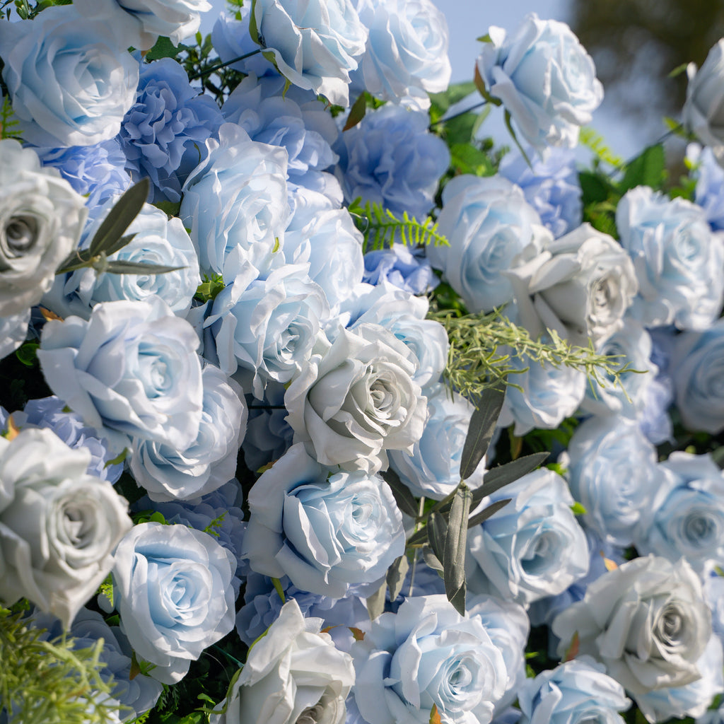 Vesper: 3D Blue & Dusty Rose Wall | Premium Roll-Up Fabric Backdrop for Events Free Shipping